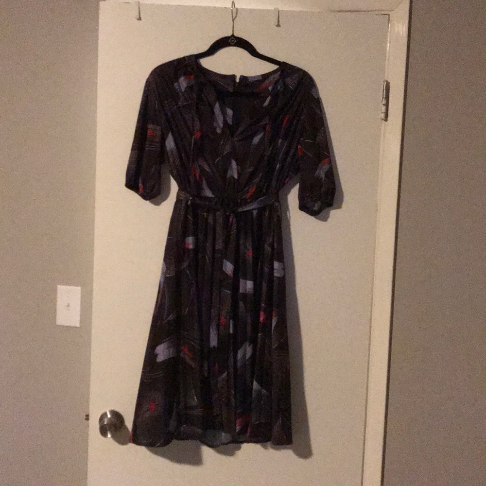 Vintage pleated swing dress